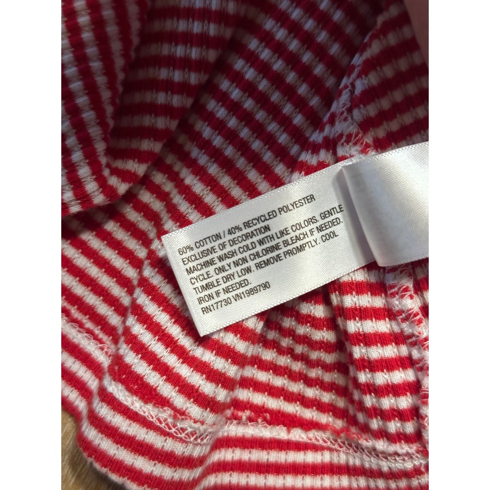 Universal Thread Textured Rib Tank Top RED STRIPED Medium - Picture 5 of 5